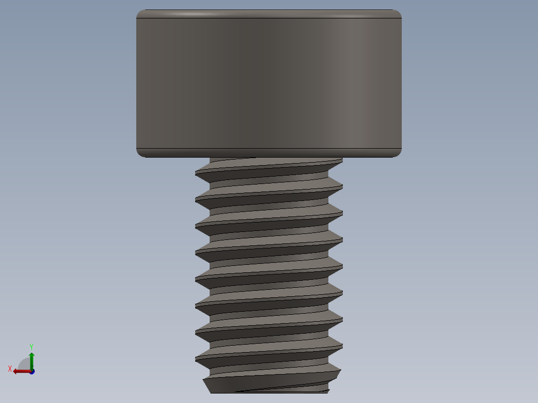 Screw_DIN_912_M2.5x4F_A2.SLDPRT公制内六角螺钉后视图
