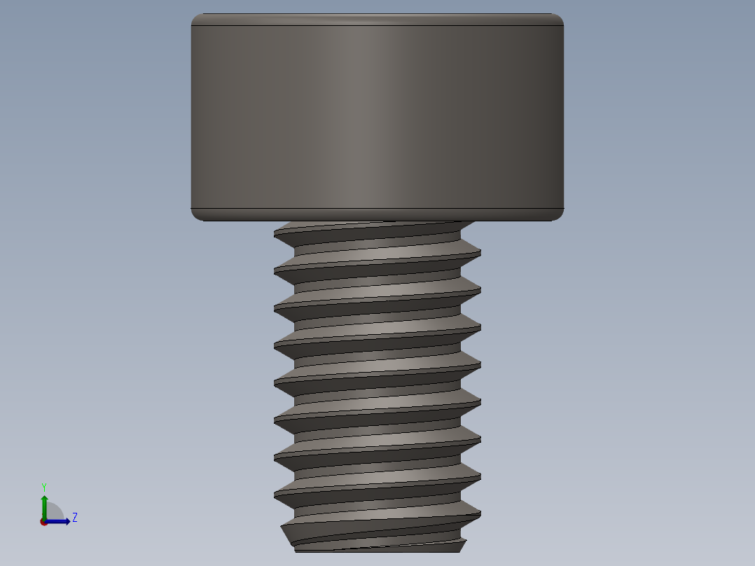 Screw_DIN_912_M2.5x4F_A2.SLDPRT公制内六角螺钉左视图