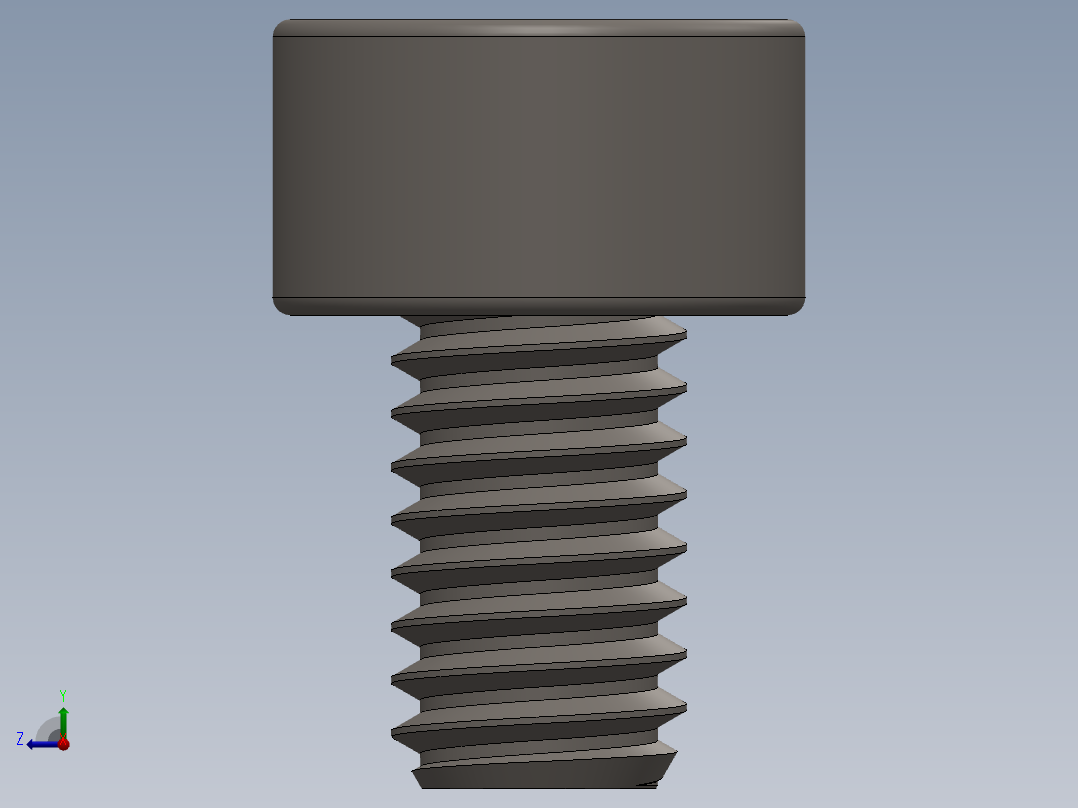 Screw_DIN_912_M2.5x4F_A2.SLDPRT公制内六角螺钉右视图