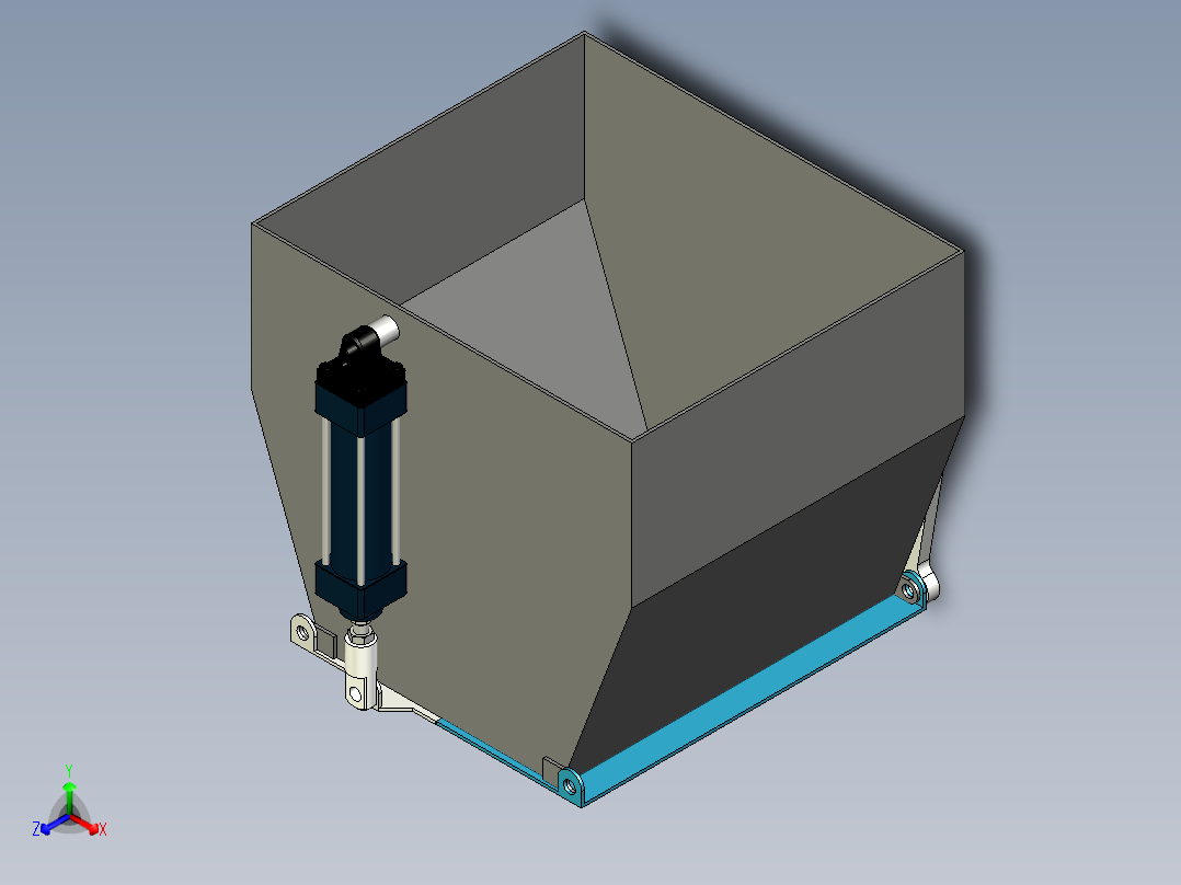 仓门自动开启缓冲料斗
