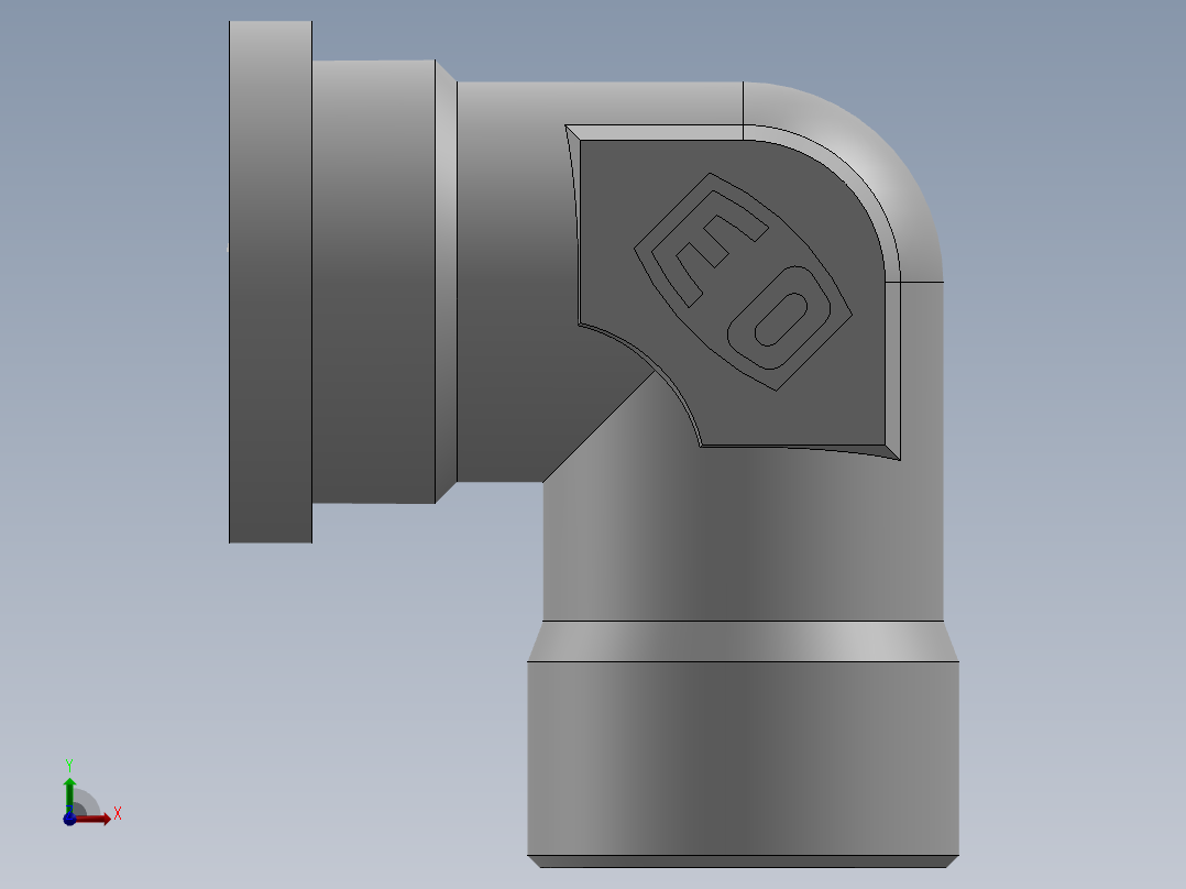法兰接头、1DFL9-42-20前视图