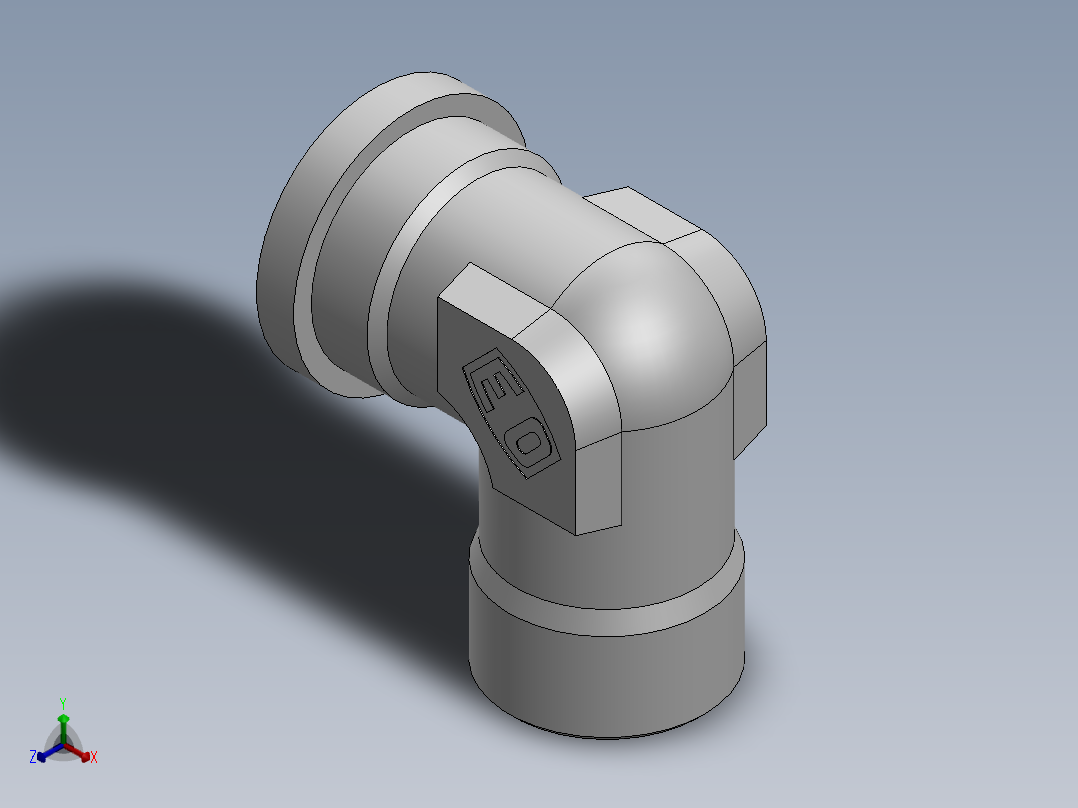法兰接头、1DFL9-42-20正等轴测图