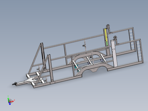 中置轴轿运车后挂框架总成