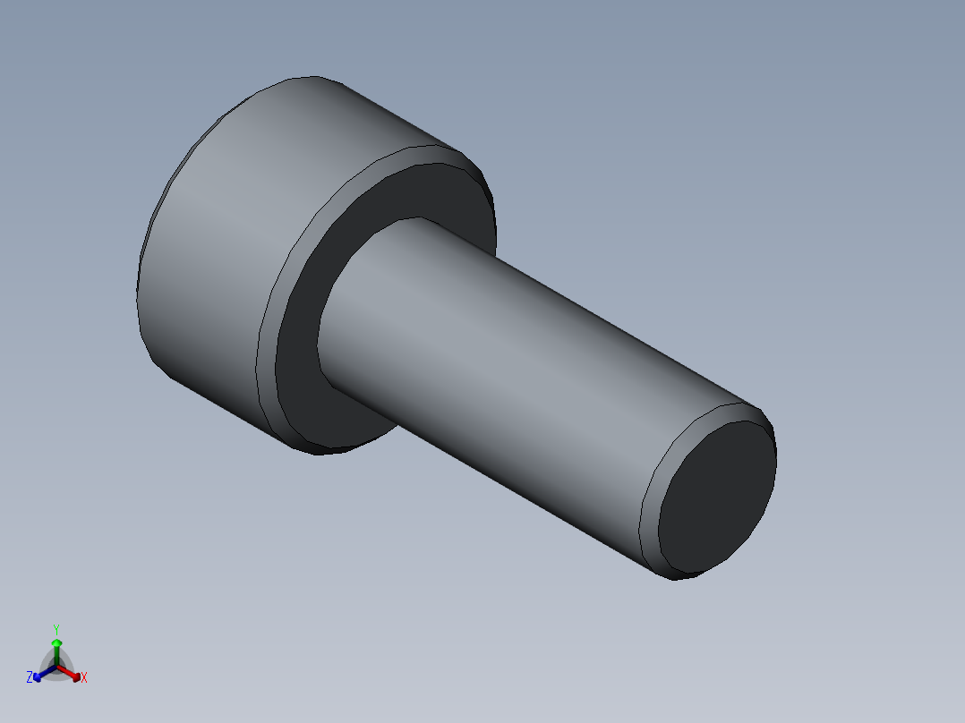 内六角螺丝 东明 全牙 M5-12 A2-70正等轴测图