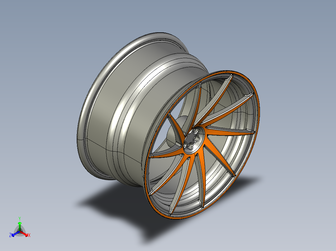轮毂、轮胎(59)正等轴测图