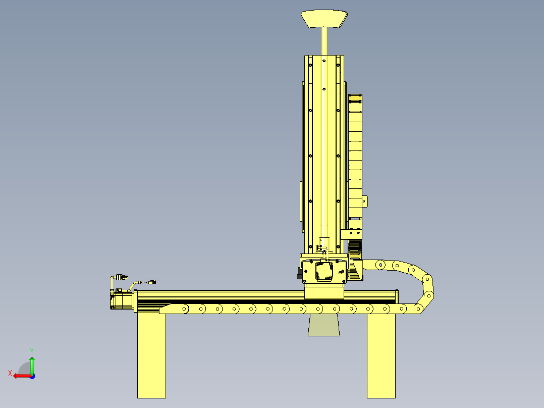 三轴移动视觉扫描检测机构后视图