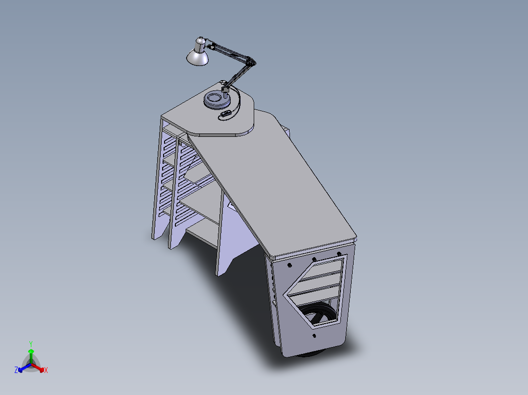180°桌子正等轴测图