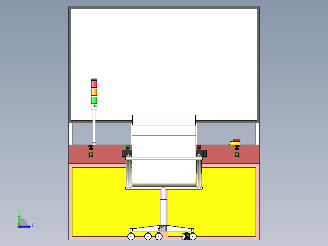 消防系统控制中心设计左视图