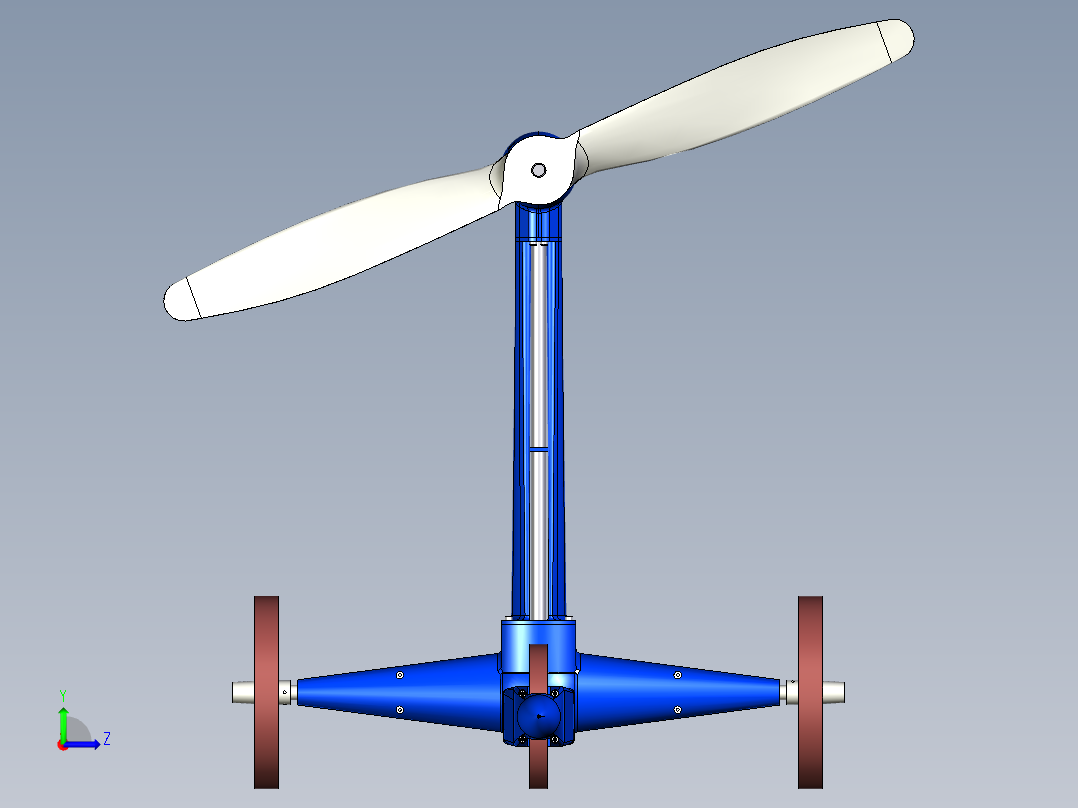 A2004366-风动力小车左视图