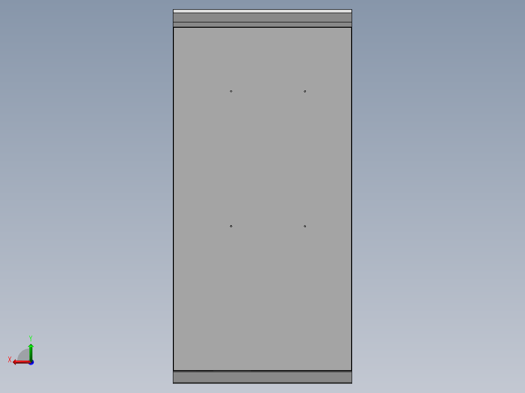 solidworks双层户外电柜模型 182347后视图