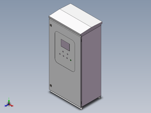 solidworks双层户外电柜模型 182347正等轴测缩略图