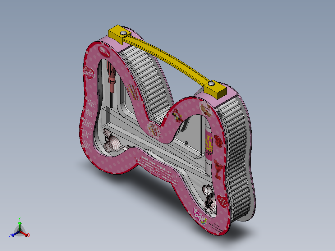 蝴蝶结礼品盒 3D模型SolidWorks三维设计图正等轴测图