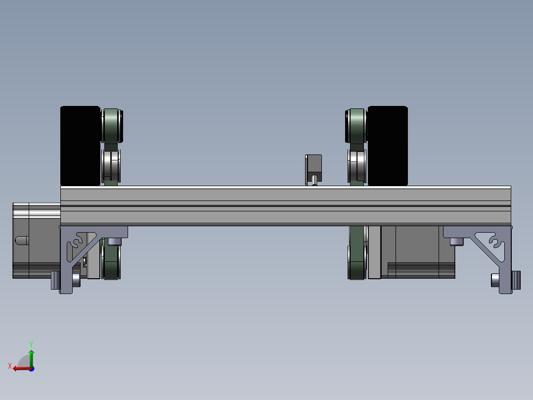 0.8米0.34米双带输送机构后视图