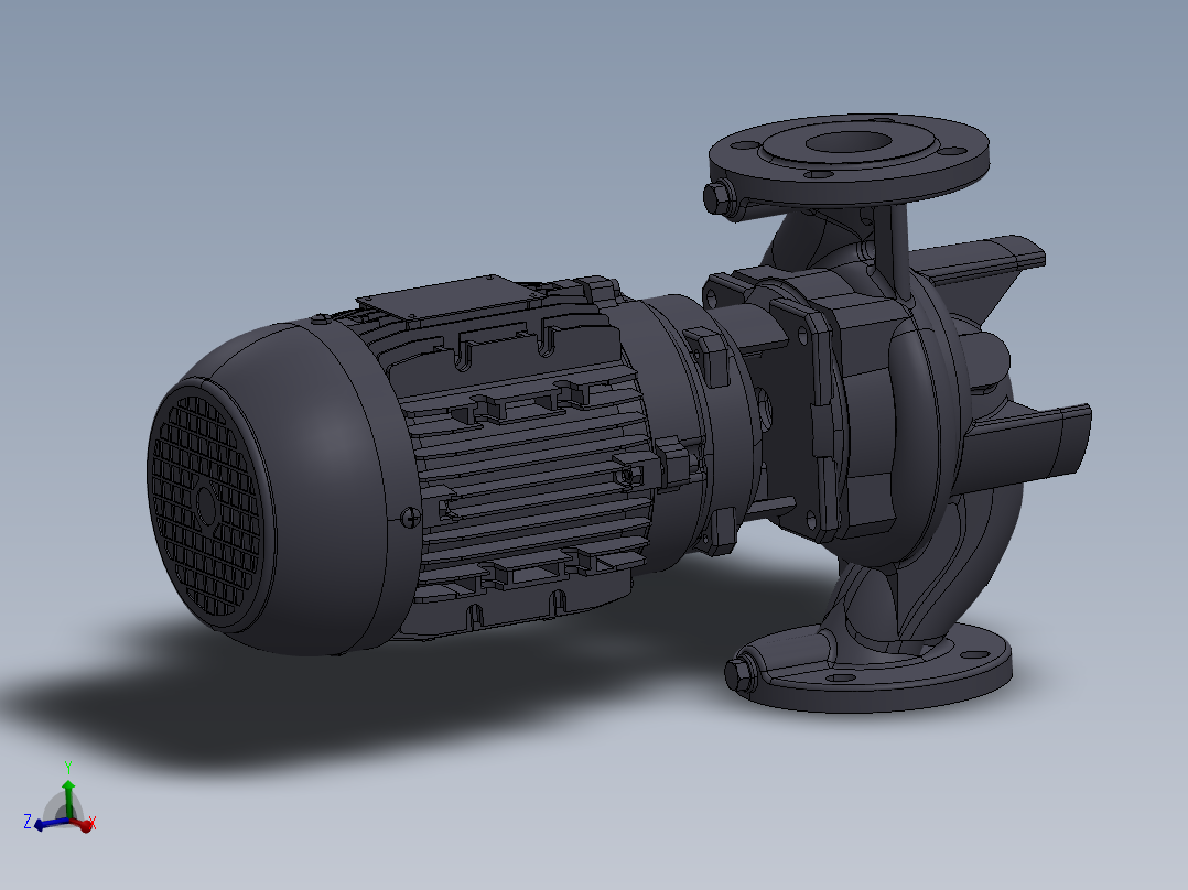 离心泵LPC_40_100_0_75_IE2_IE3主视图