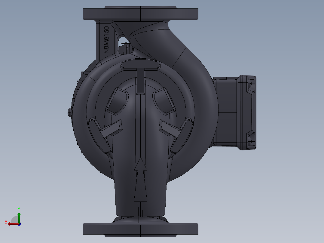 离心泵LPC_40_100_0_75_IE2_IE3后视图