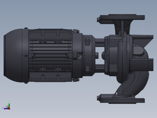 离心泵LPC_40_100_0_75_IE2_IE3右视缩略图