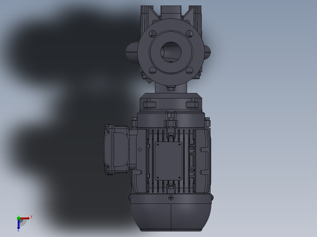 离心泵LPC_40_100_0_75_IE2_IE3俯视图