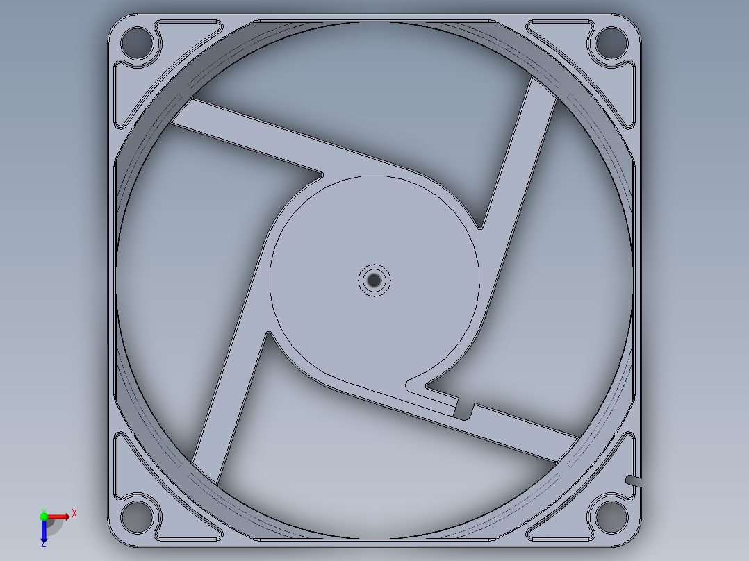 计算机cpu和显卡风扇外壳14俯视图