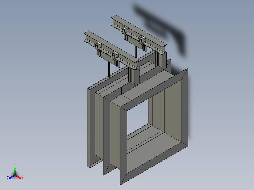 HNZF风口对接正等轴测图