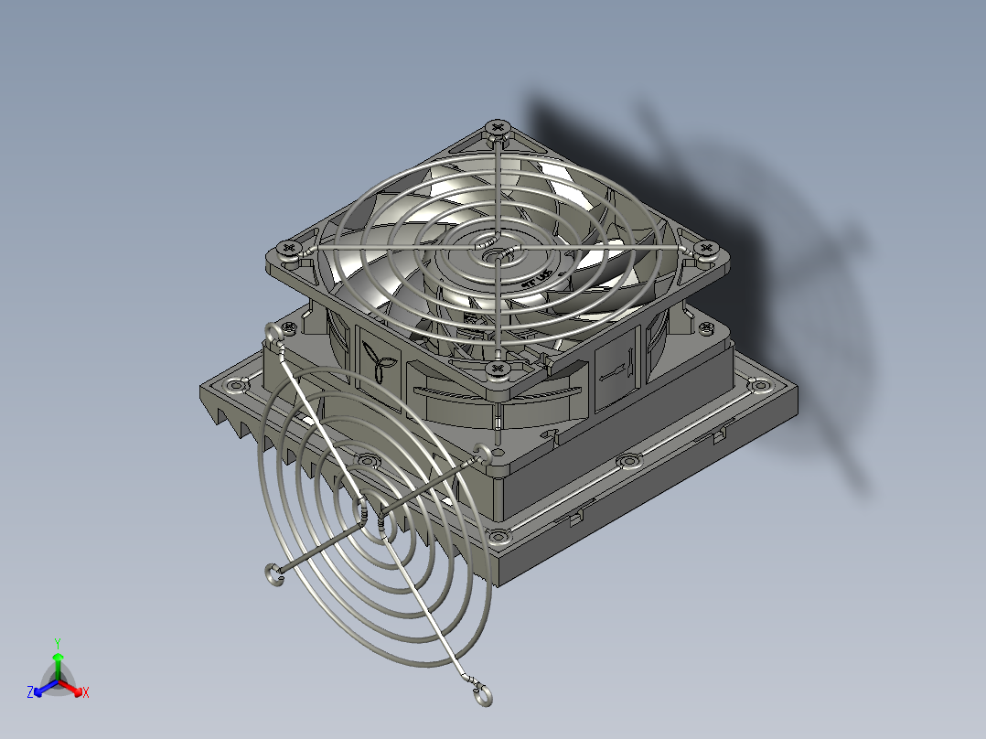 ZL803散热风扇-BA正等轴测图