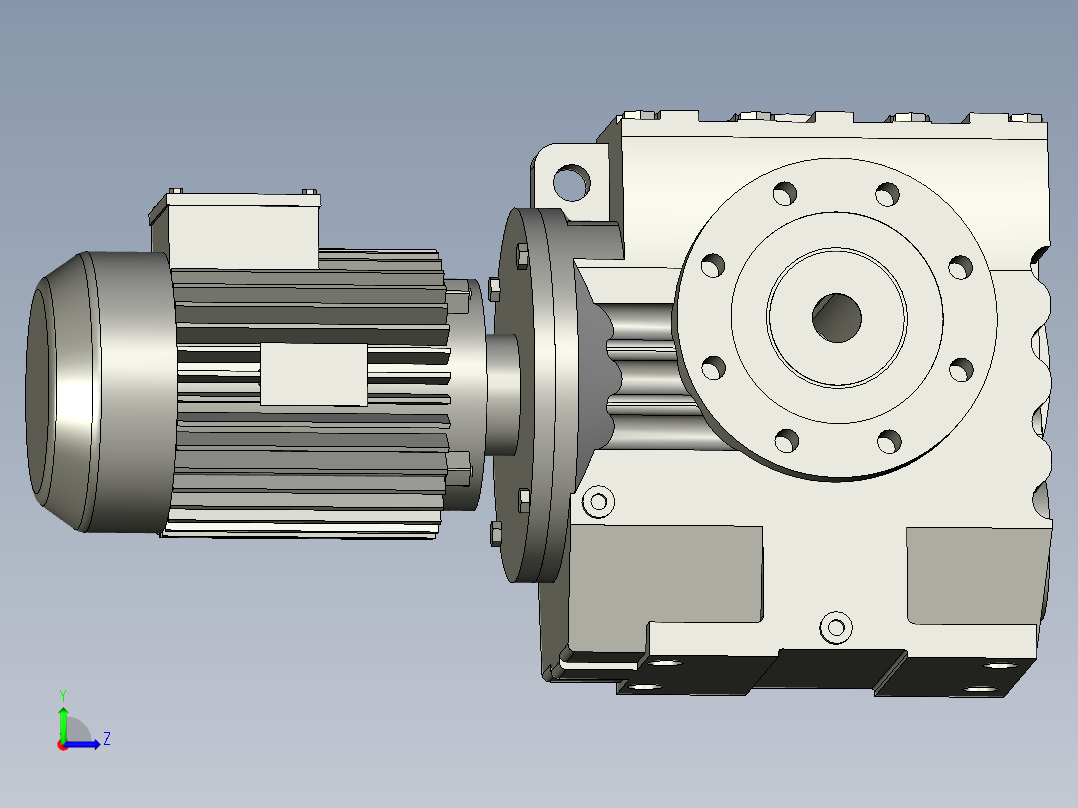 国茂-减速电机87_Y100M_60左视图