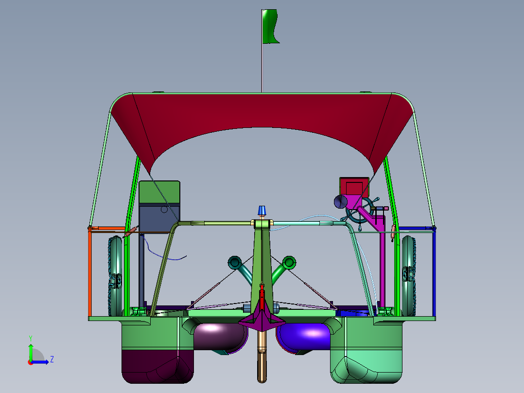 小型运车船左视图