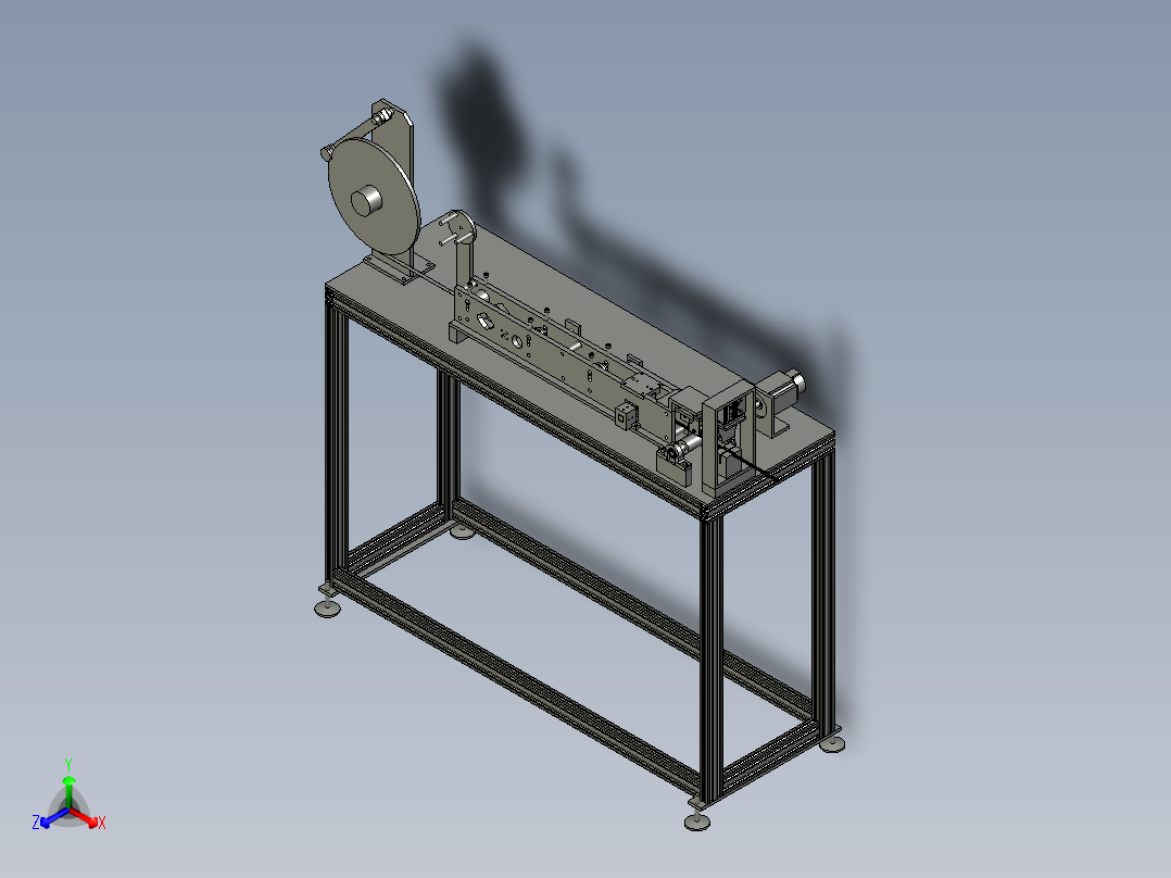 型材U型纸条成型器主视图