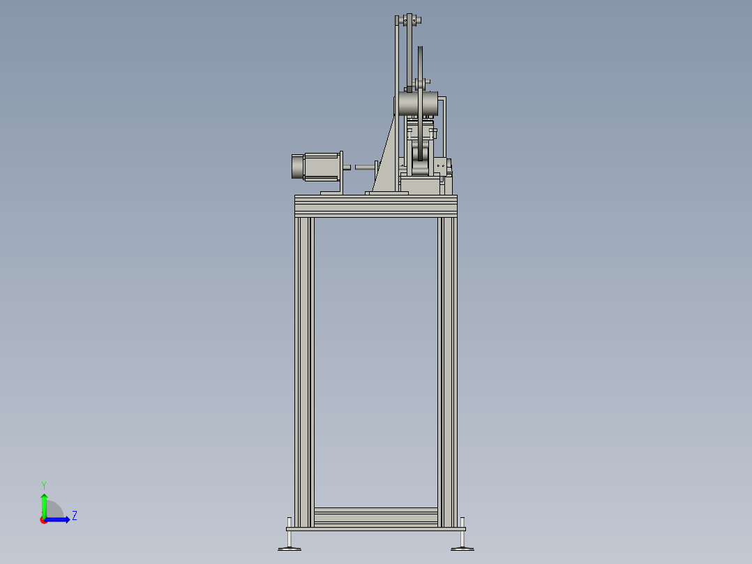 型材U型纸条成型器左视图