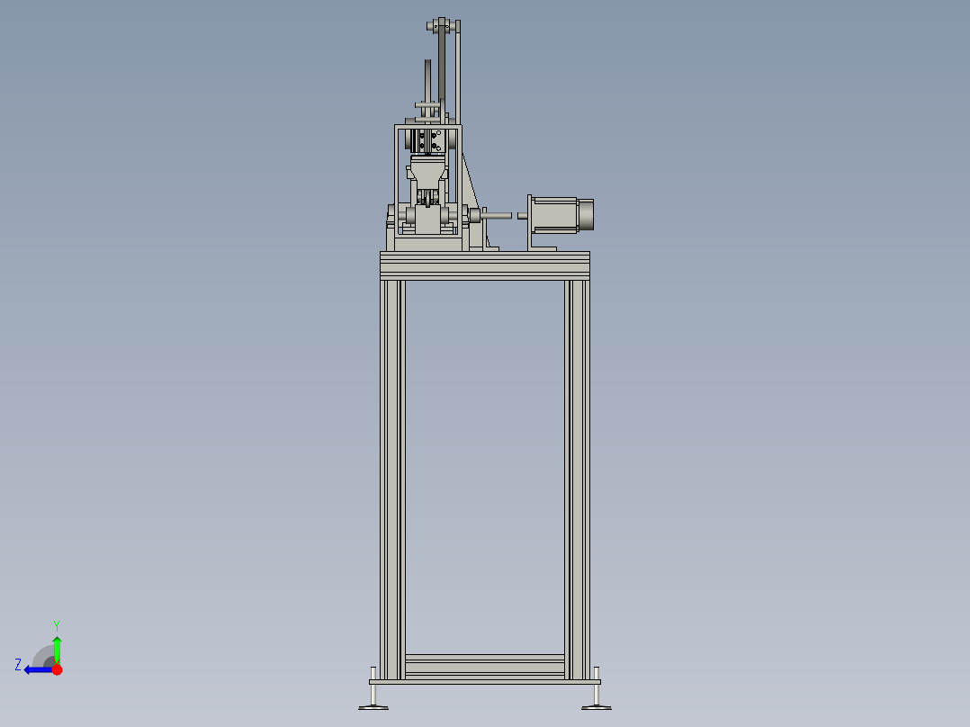型材U型纸条成型器右视图