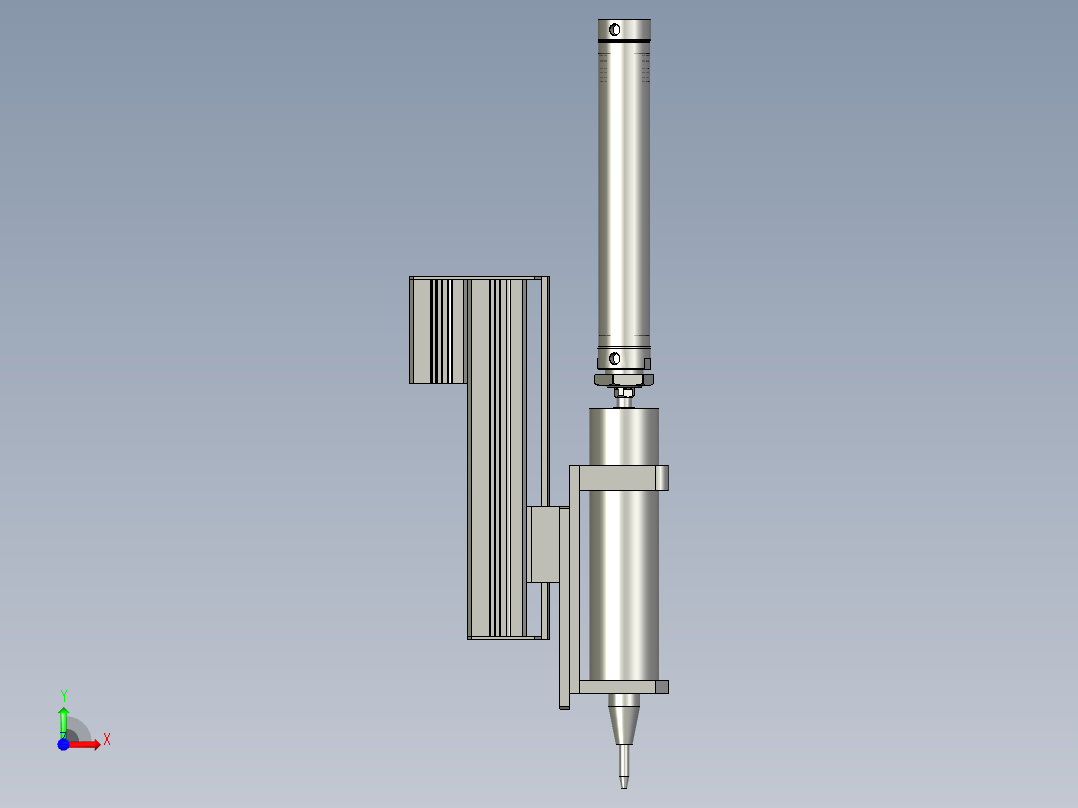 300CC炮筒和Z轴前视图