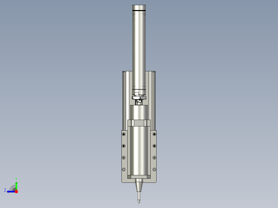 300CC炮筒和Z轴右视图