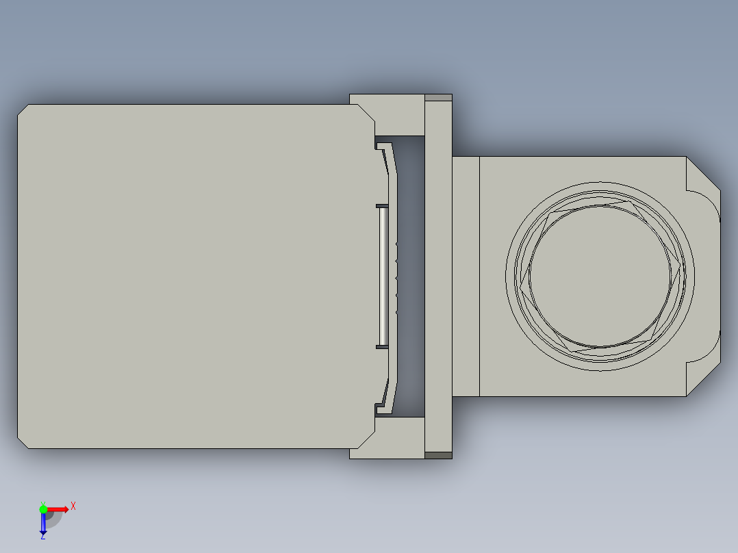 300CC炮筒和Z轴俯视图