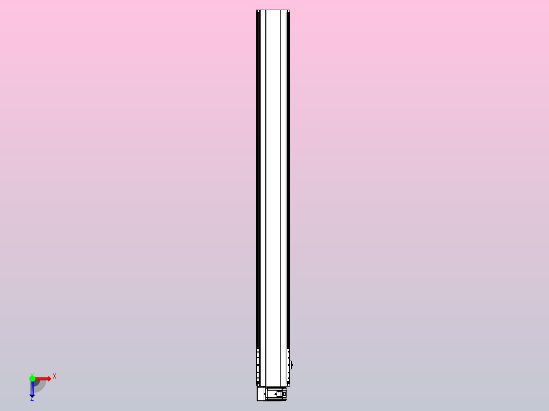 皮带直线轴半封闭可选导轨TPA-HNB-202D-140-L1950-LU-Y-P75-N3俯视图