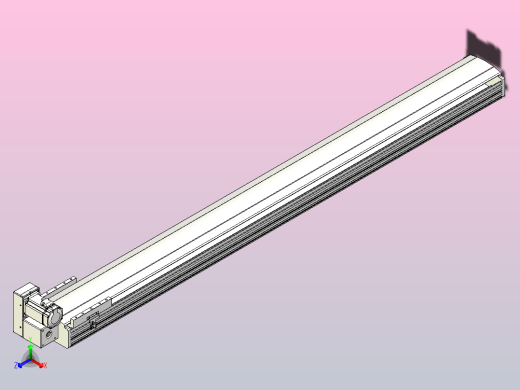 皮带直线轴半封闭可选导轨TPA-HNB-202D-140-L1950-LU-Y-P75-N3正等轴测缩略图