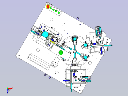 屏蔽线头卡子自动化装配设备俯视缩略图