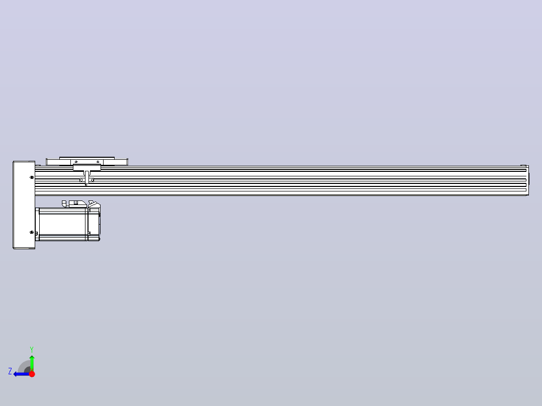 滚珠丝杠直线轴带导轨全封闭TPA-HCR-110D-1610C-L700-MP-C-P40-N3右视图