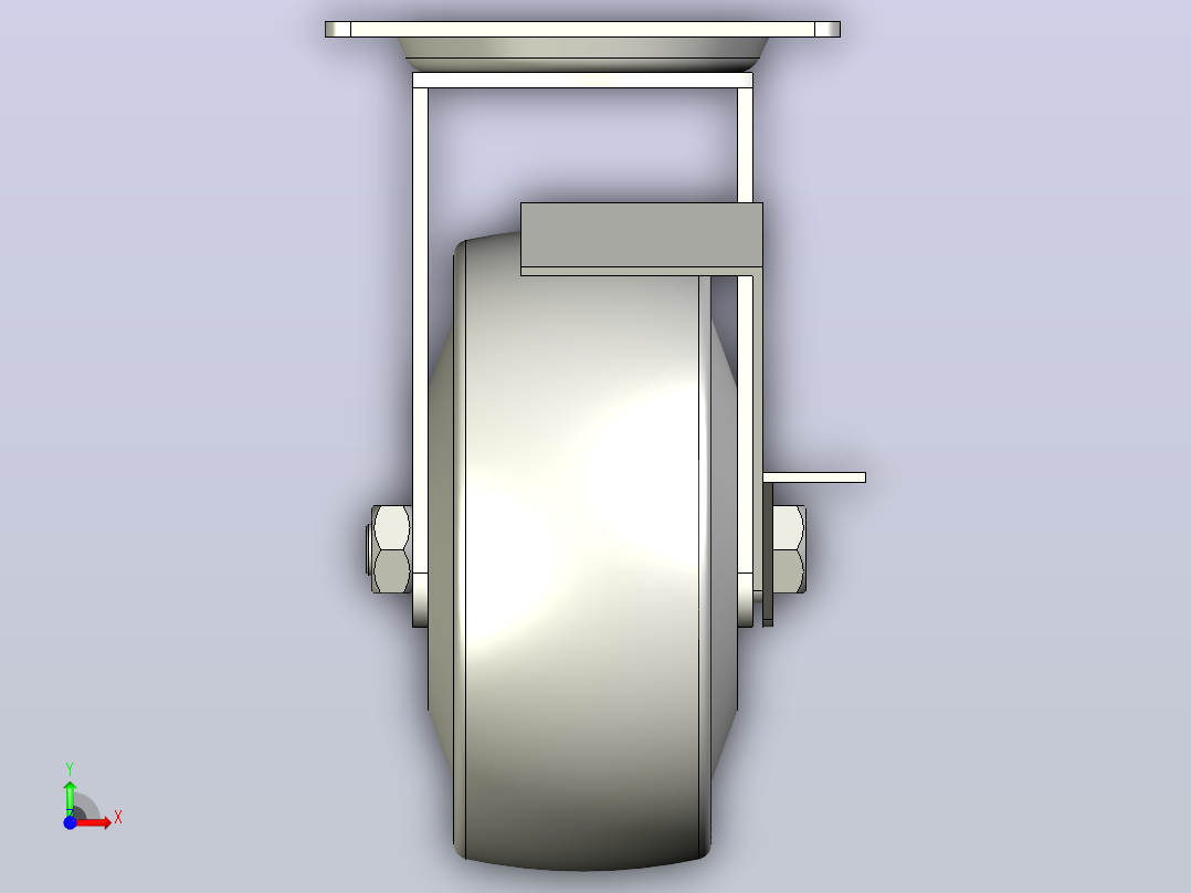 脚轮CEL11-125-P前视图