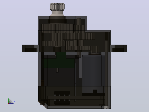 MG90S伺服电机3D图纸 Solidworks设计左视缩略图