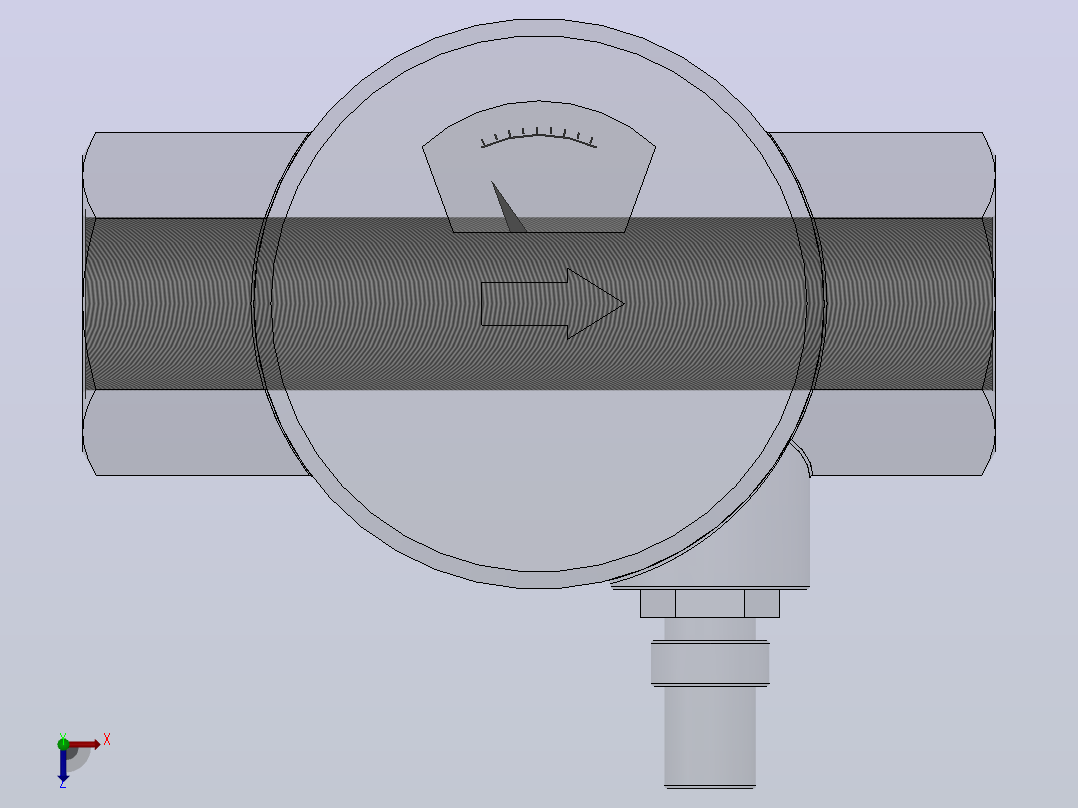 YXQ型油流发讯器（0.4MPa）(YXQ10-50)_YXQ-25前视图