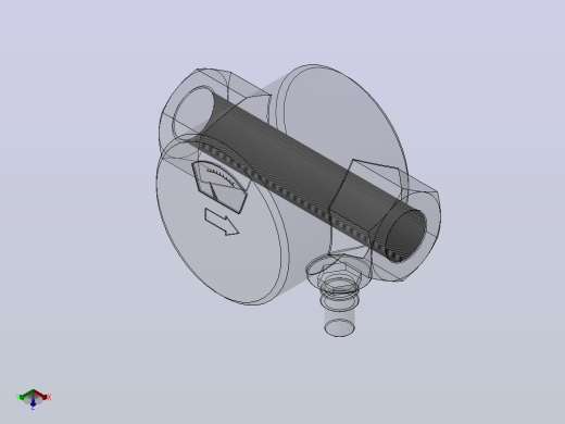 YXQ型油流发讯器（0.4MPa）(YXQ10-50)_YXQ-25正等轴测缩略图
