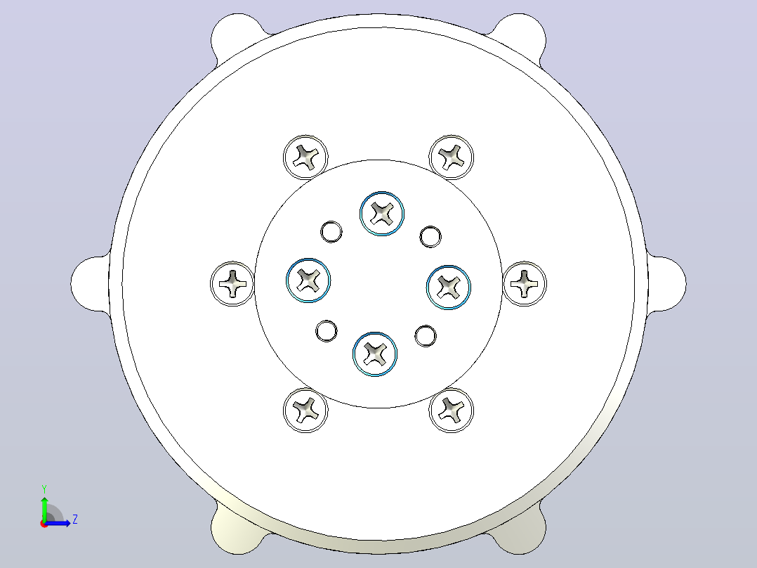 Harmonic+drive谐波传动结构3D数模图纸+INVENTOR设计左视图