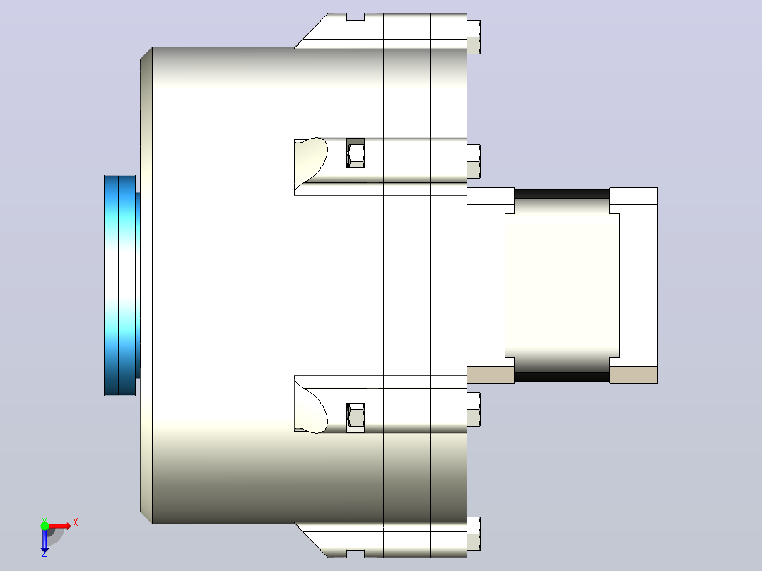Harmonic+drive谐波传动结构3D数模图纸+INVENTOR设计俯视图