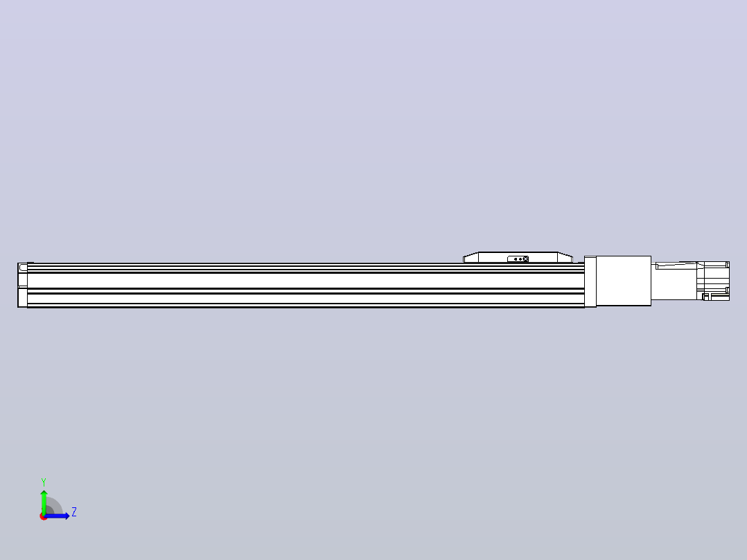滚珠丝杠直线轴内置导轨TPA-GCR-50-1210C-L450-M-M10-N3左视图