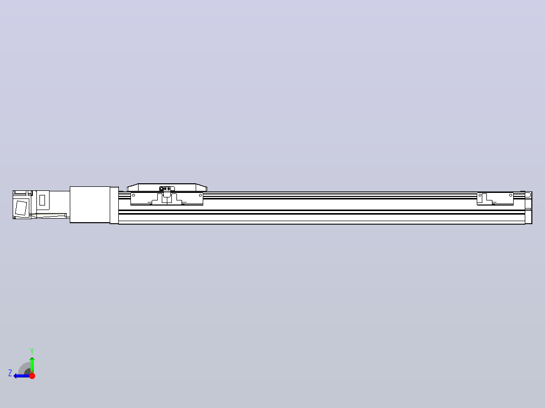 滚珠丝杠直线轴内置导轨TPA-GCR-50-1210C-L450-M-M10-N3右视图