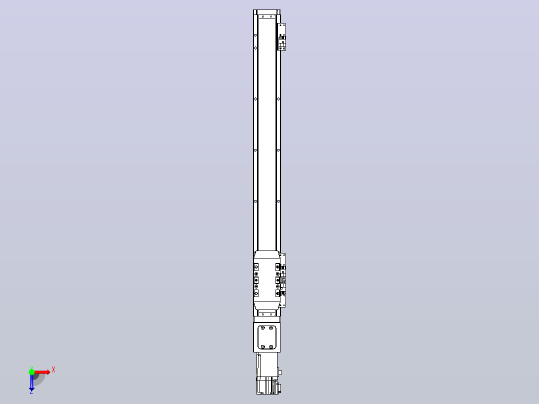 滚珠丝杠直线轴内置导轨TPA-GCR-50-1210C-L450-M-M10-N3俯视图