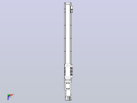 滚珠丝杠直线轴内置导轨TPA-GCR-50-1210C-L450-M-M10-N3俯视缩略图
