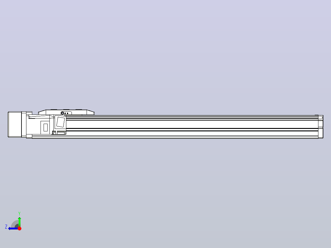 滚珠丝杠直线轴内置导轨TPA-GCR-50-1210C-L450-ML-M10-N3右视图