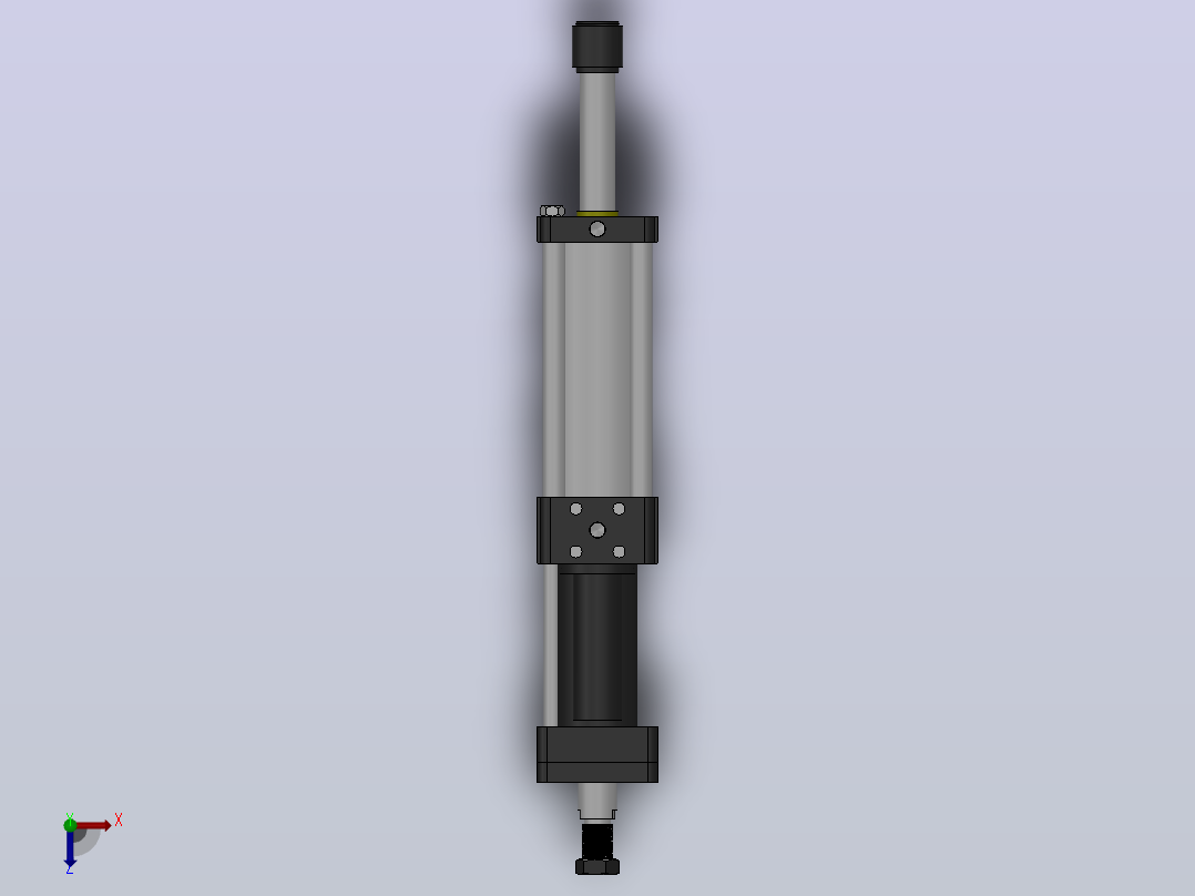 MPTD-8T系列可调型[MPTD-80-100-10-8T-50-M2-S1-0°]气压增压缸俯视图