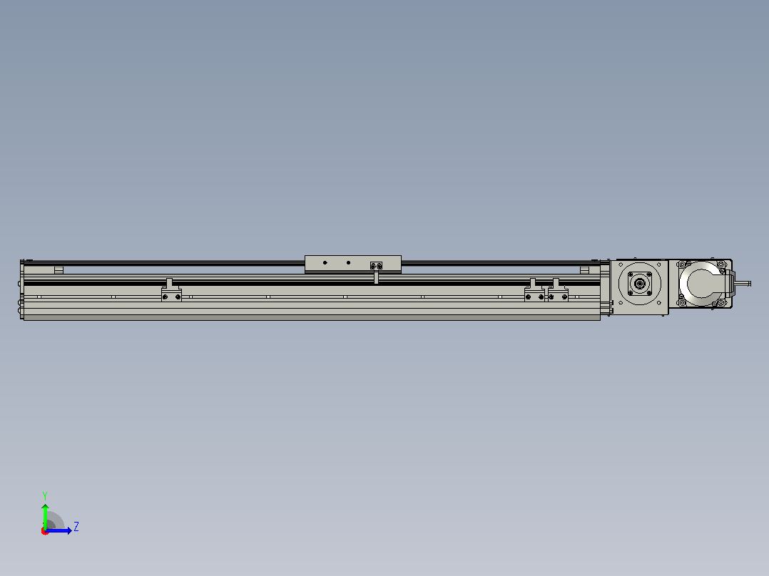 MT120BT半封闭皮带滑台[MT120BT.L100.500.LT.P40.C3]左视图