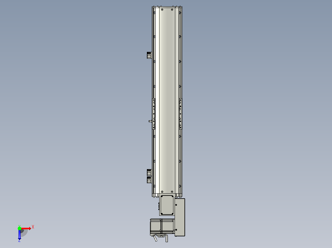 MT120BT半封闭皮带滑台[MT120BT.L100.500.LT.P40.C3]俯视图